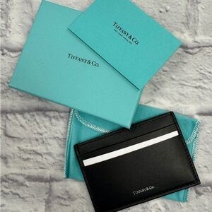 Tiffany & Co. Black and Silver Card Holder